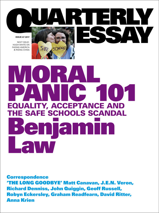 Title details for Quarterly Essay 67 Moral Panic 101 by Benjamin Law - Available